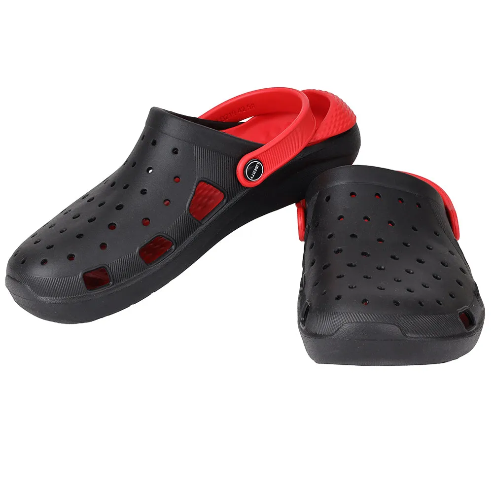 A-HA Black Slingback Clogs For Men LPMXT-800 By Liberty