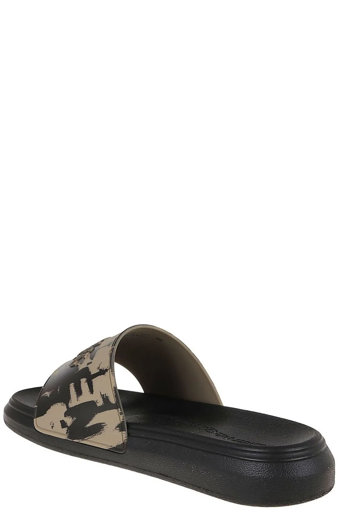 Alexander McQueen Graffiti Printed Slip-On Slides