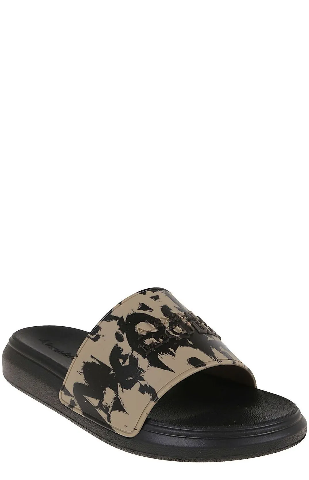 Alexander McQueen Graffiti Printed Slip-On Slides