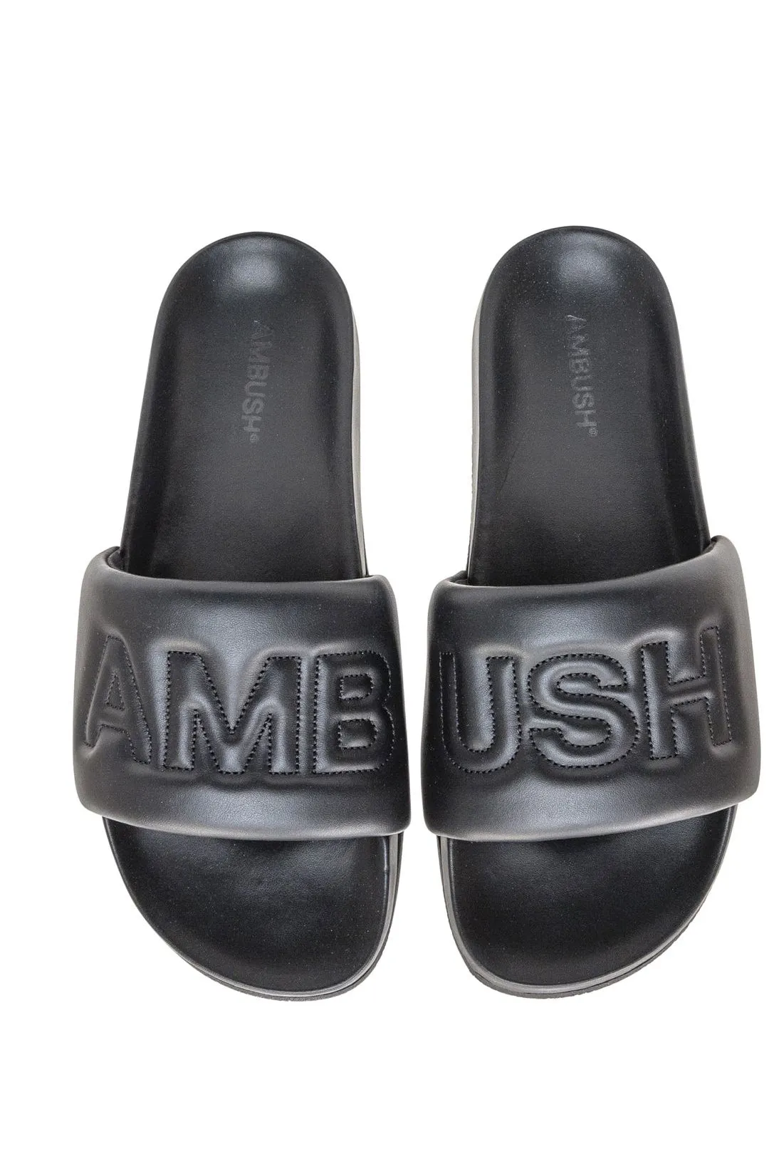Ambush Logo Quilted Slide Sandals