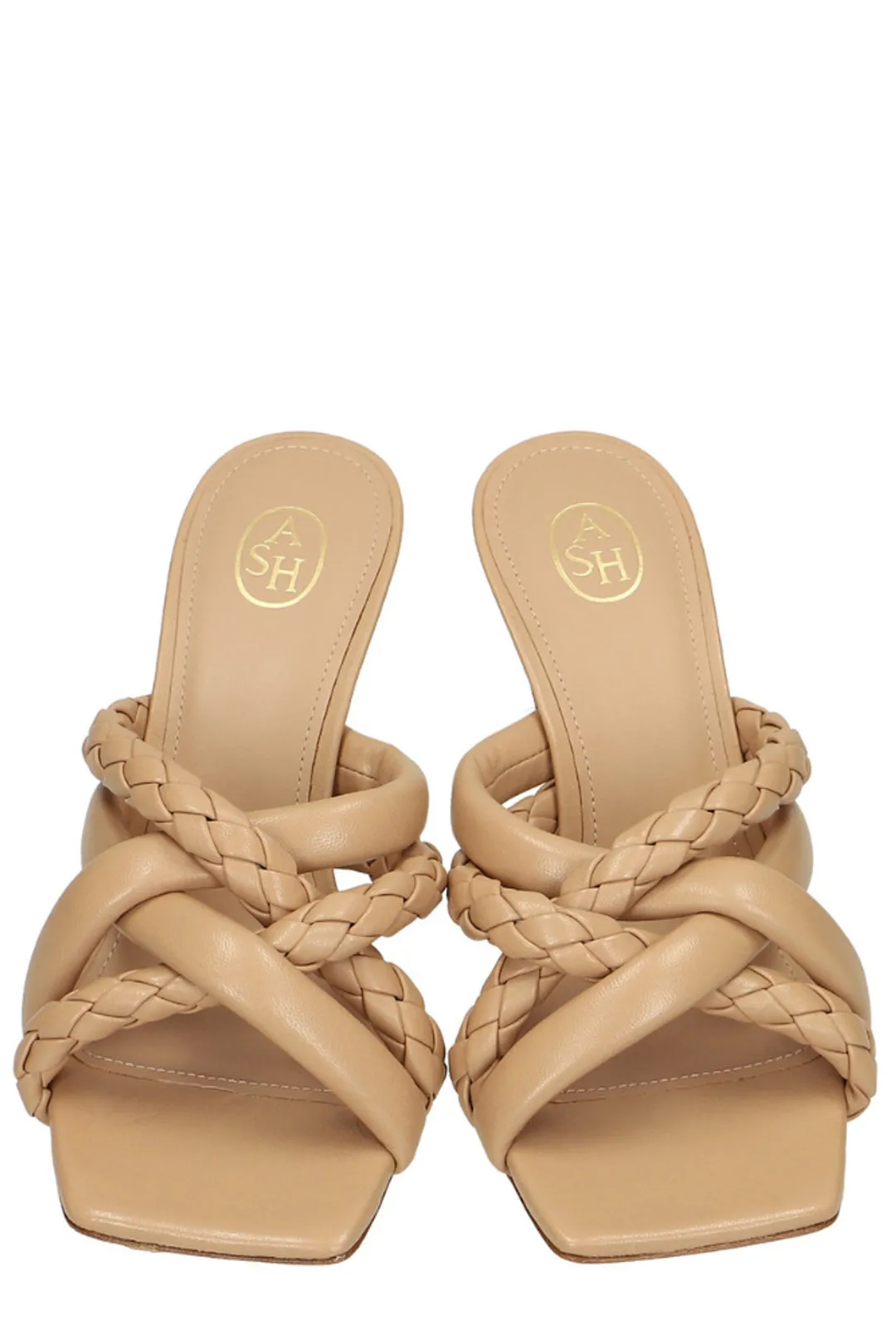 Ash Interwoven Strap Heeled Sandals