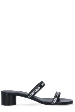 Balenciaga Logo Strap Open-Toe Sandals