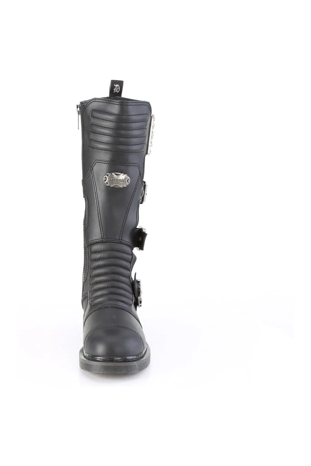 BOLT-405 Black Vegan Leather Combat Boot
