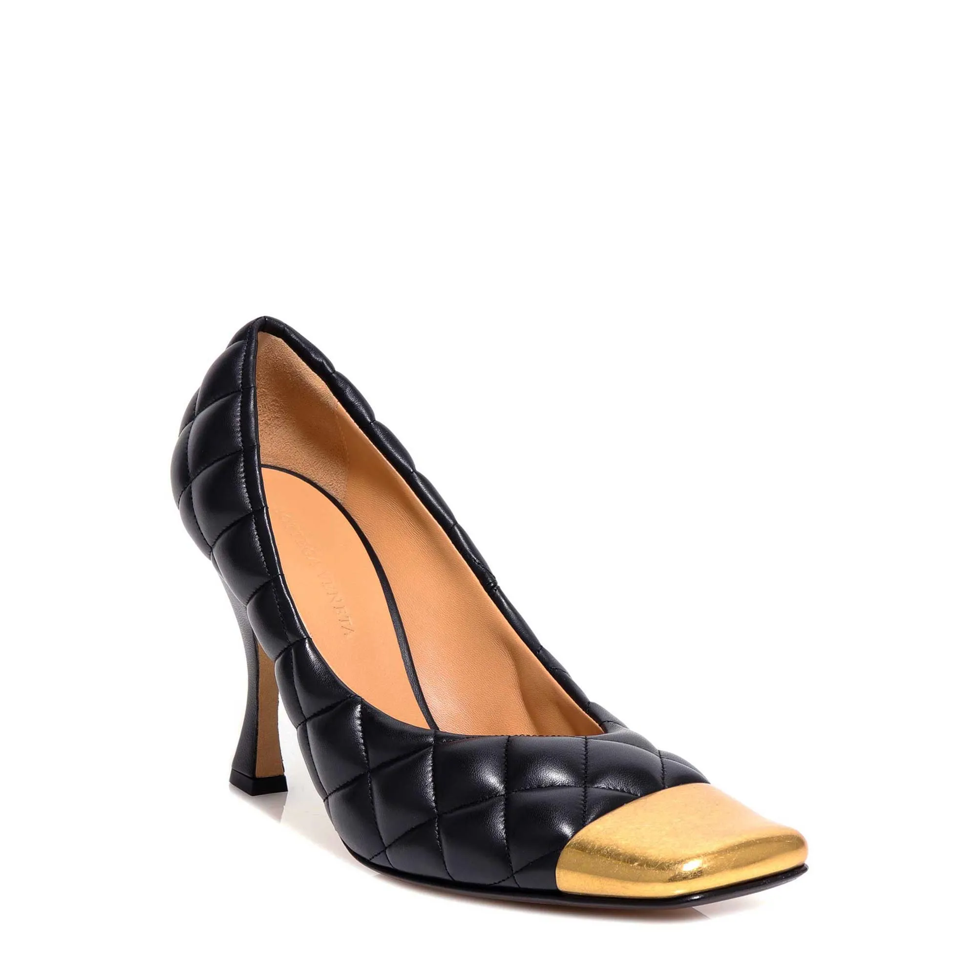 Bottega Veneta Quilted Square-Toe Pumps