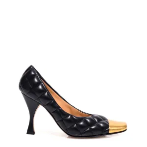 Bottega Veneta Quilted Square-Toe Pumps