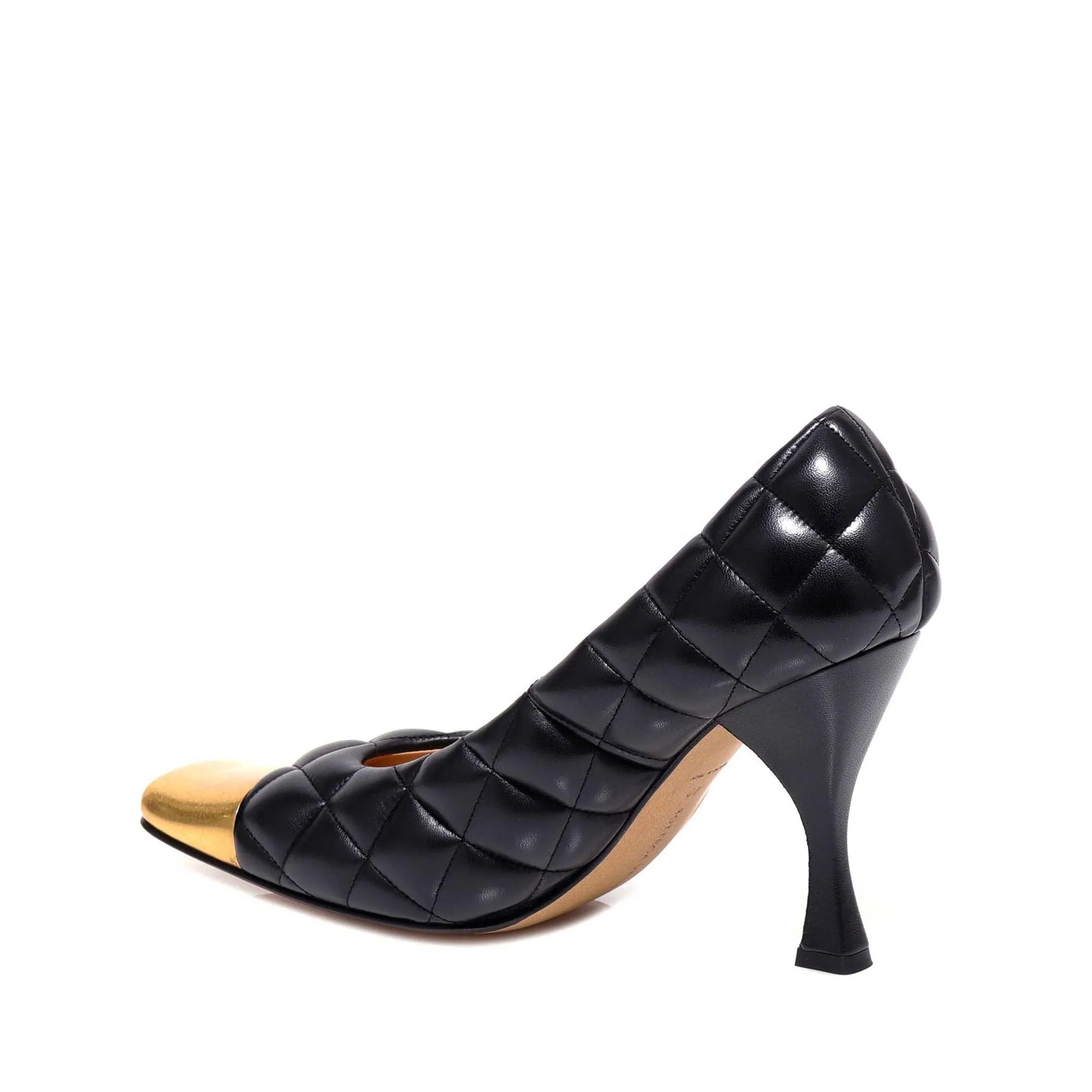 Bottega Veneta Quilted Square-Toe Pumps