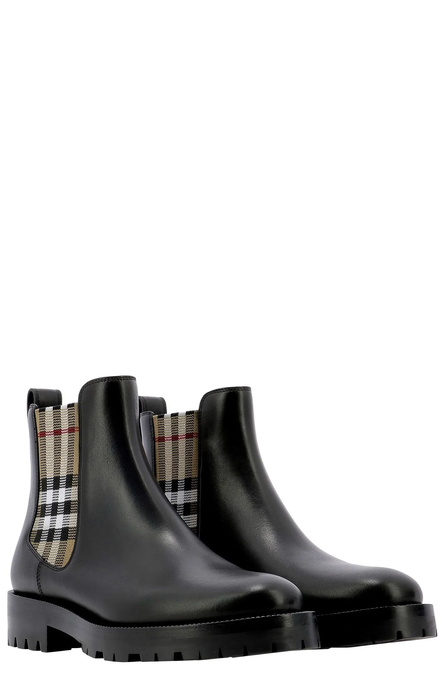 Burberry Checked Chelsea Boots