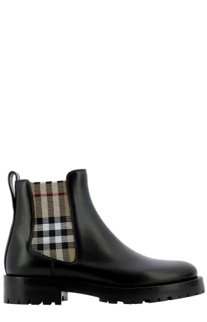 Burberry Checked Chelsea Boots