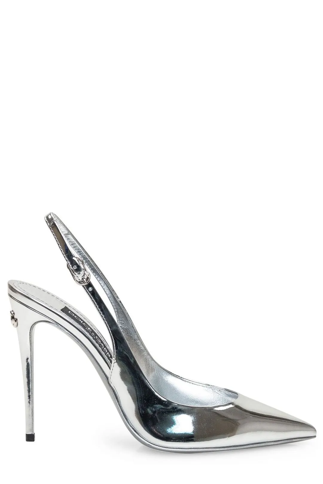 Dolce & Gabbana Mirrored-Effect Slingback Pumps