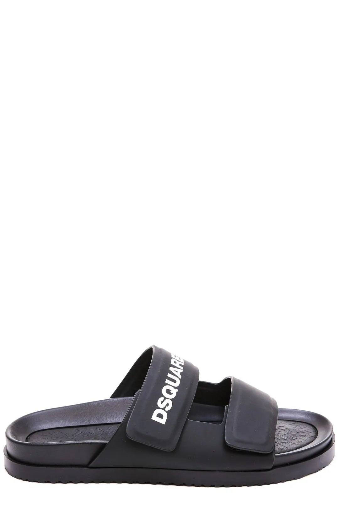 Dsquared 2 Logo Print Touch Strap Detailed Slides