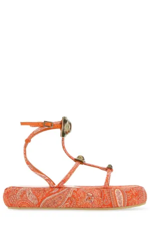 Etro Crown Me Stud Embellished Platform Sandals