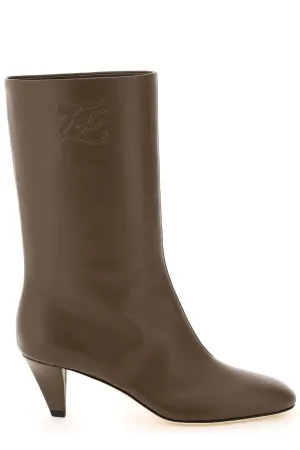 Fendi FF Karligraphy Heel Boots