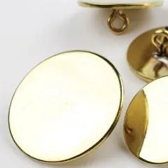 Flat Brass Buttons Large 5 Pack