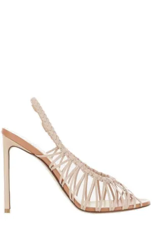 Francesco Russo Open Toe Slingback Sandals
