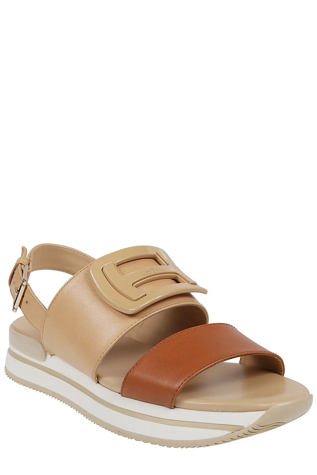 Hogan H257 Slingback Color-Block Sandals