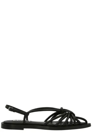 Jil Sander Knotted-Strap Detail Slingback Sandals