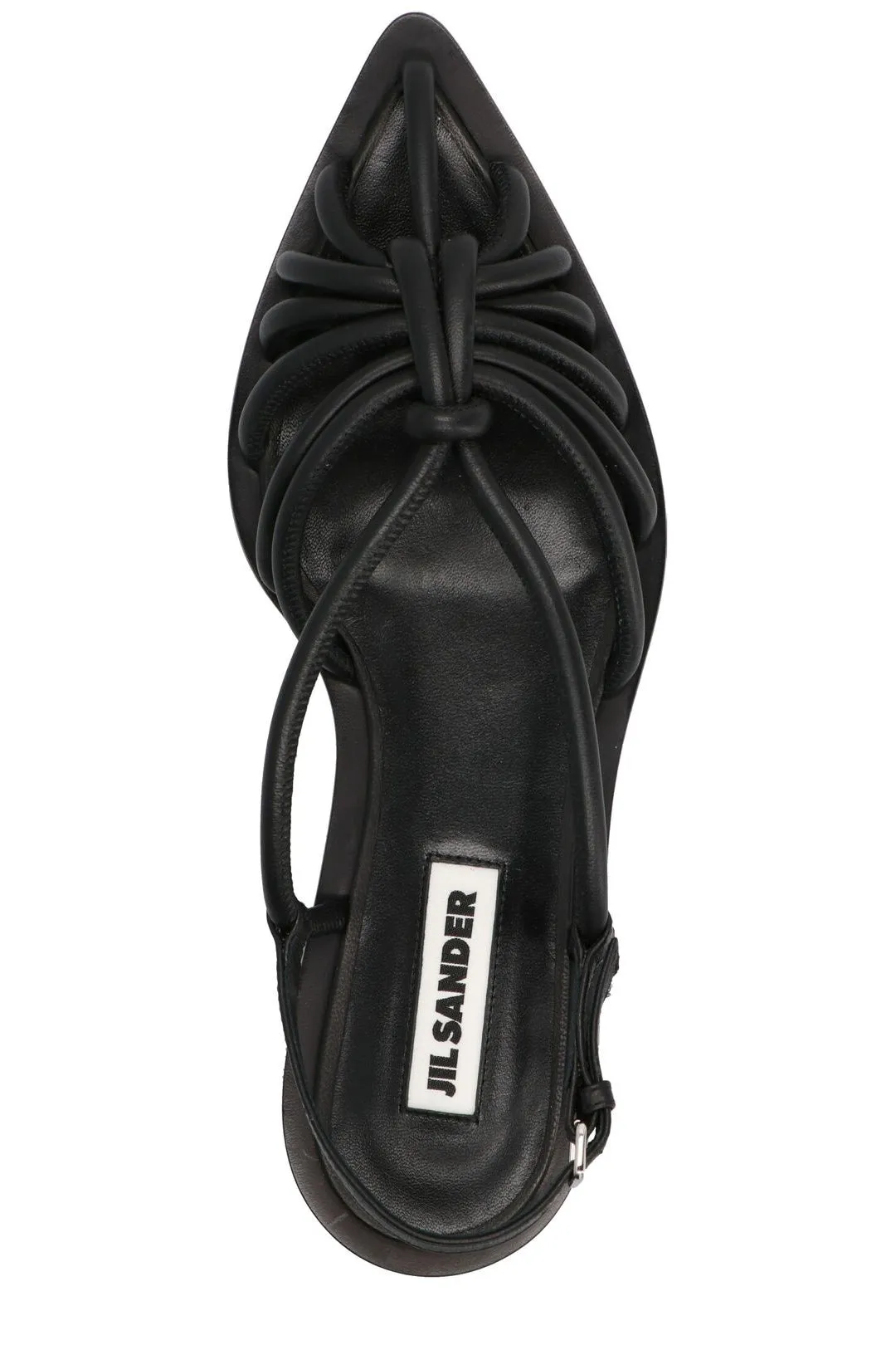 Jil Sander Knotted-Strap Detail Slingback Sandals