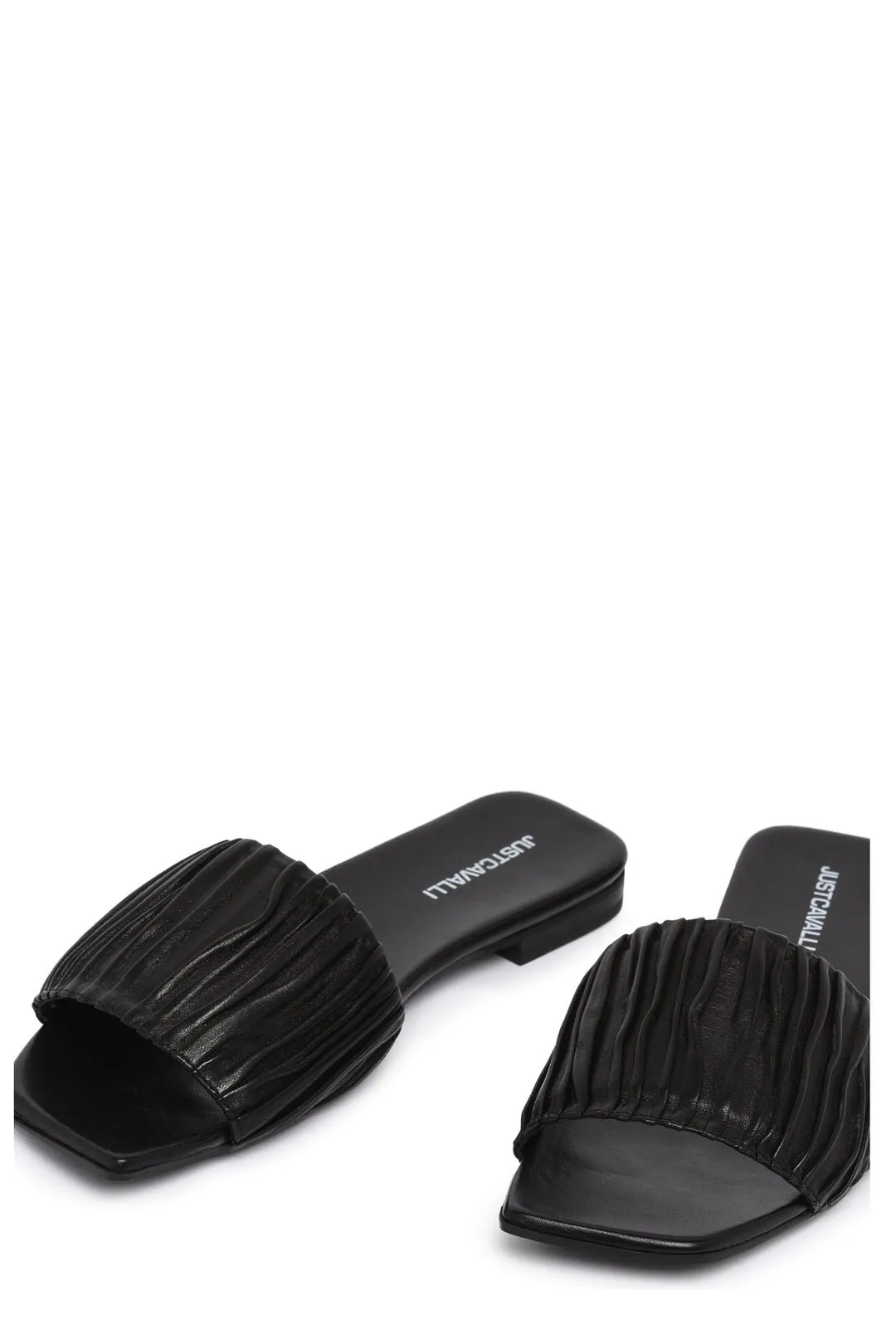 Just Cavalli Gather Detailed Slip-On Sandals