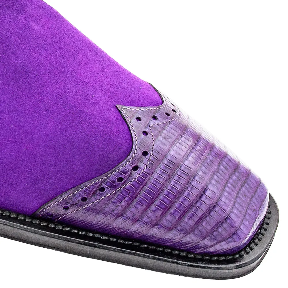 Lizard/Suede Lace Up