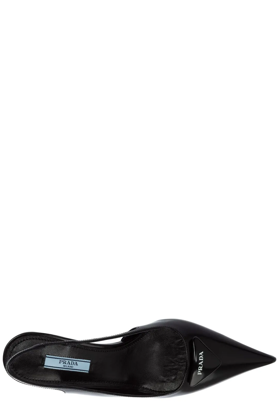 Prada Logo Printed Slingback Pumps