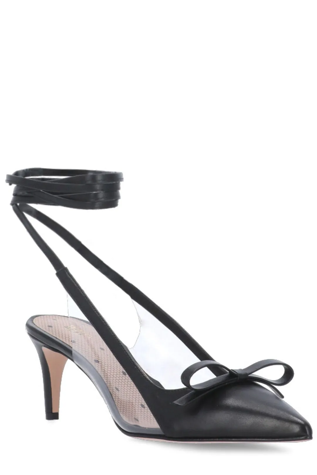 REDValentino Bow-Detailed Point Toe Pumps