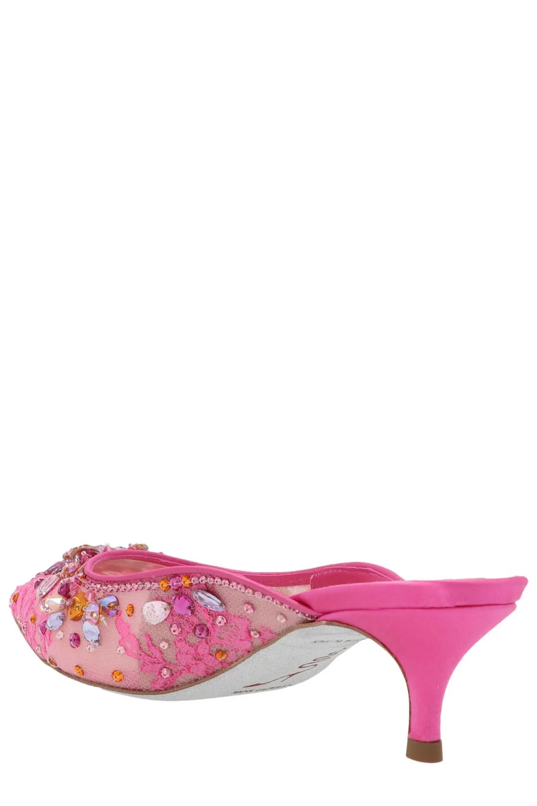 René Caovilla Cinderella Crystal-Embellished Mules