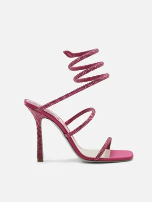 René Caovilla Wraparound Heeled Sandals