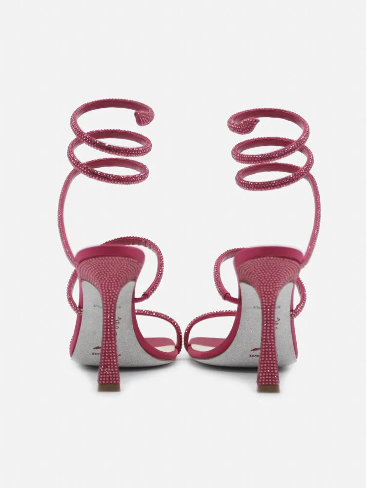 René Caovilla Wraparound Heeled Sandals