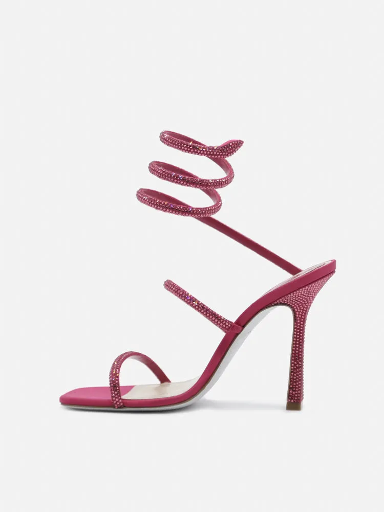 René Caovilla Wraparound Heeled Sandals