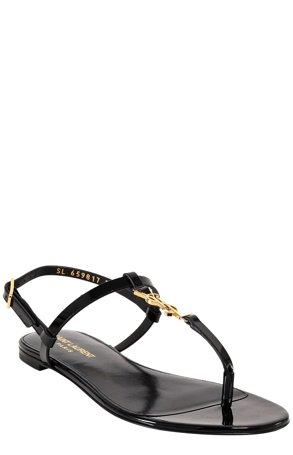 Saint Laurent Cassandra T-Strap Sandals