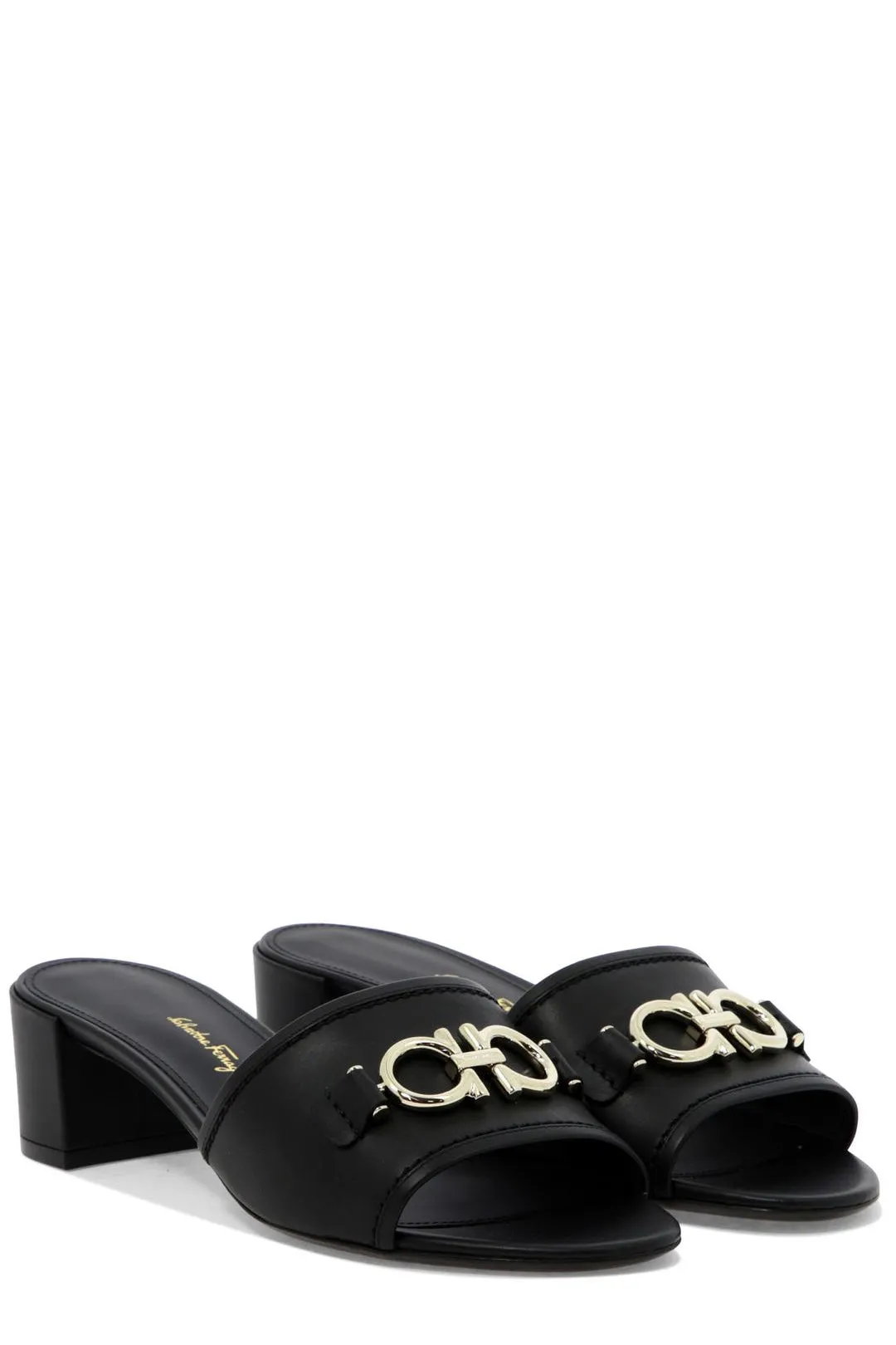 Salvatore Ferragamo Gancini Open-Toe Heeled Sandals