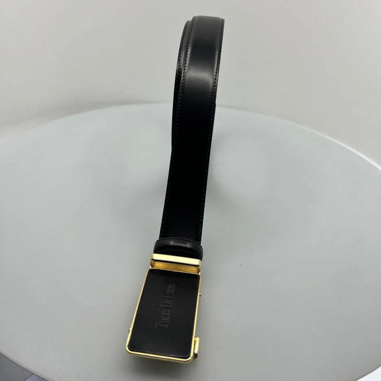 Tucci Di Lusso Handmade Ratchet Mens Luxury Slide Leather Smart Belts