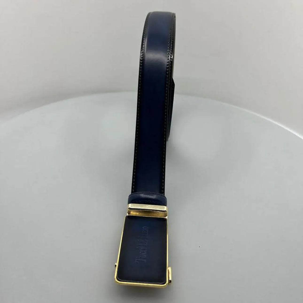 Tucci Di Lusso Handmade Ratchet Mens Luxury Slide Leather Smart Belts