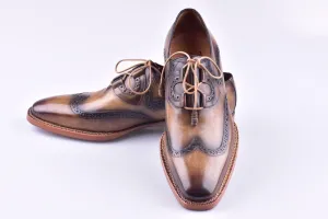 TucciPolo HandWelted Wingtip Oxfords Italian Leather Handmade Mens Luxury Shoe