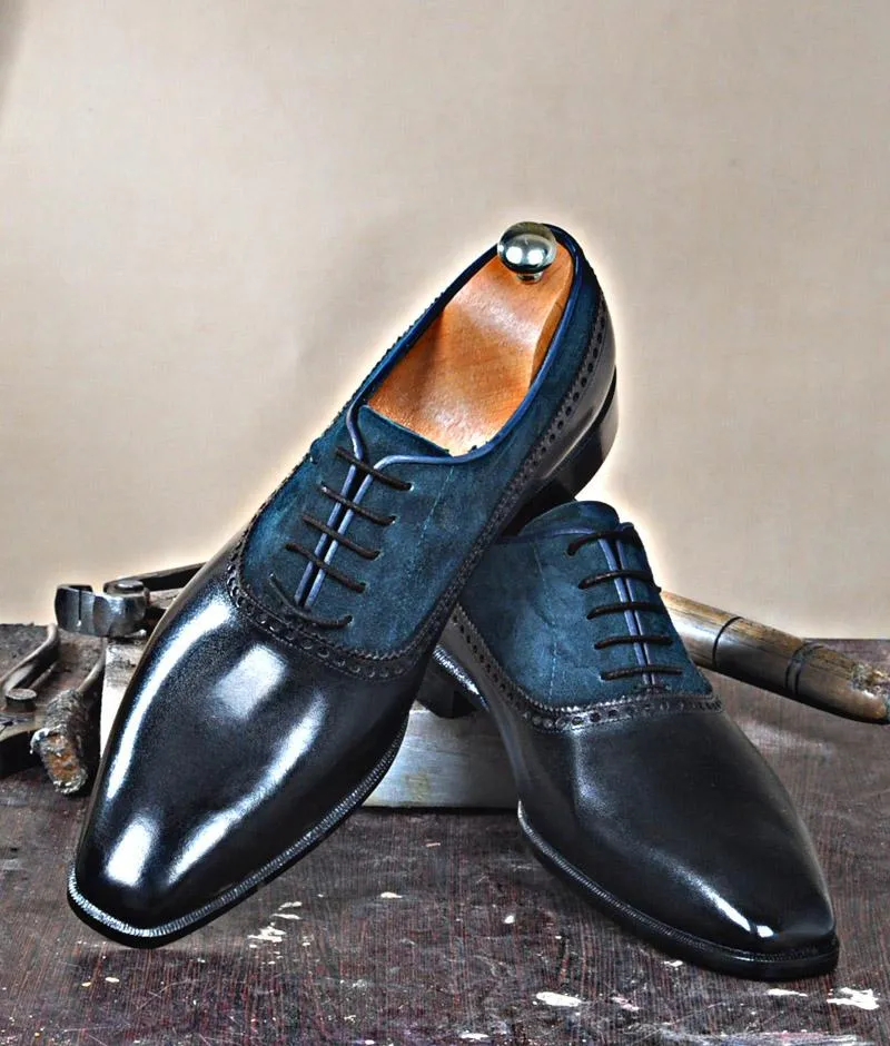 TucciPolo Mono-BB Handmade Oxford Italian Leather Mens Luxury Fashion Dress Shoe