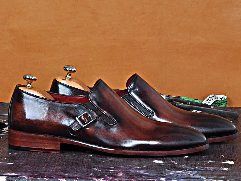 TucciPolo Paulo-B Mens Single Buckle Handmade Luxury Leather  Shoe