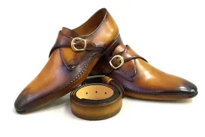 TucciPolo Solel-TP Men's Single-Buckle Monkstraps Italian Leather Handmade Luxury Shoes