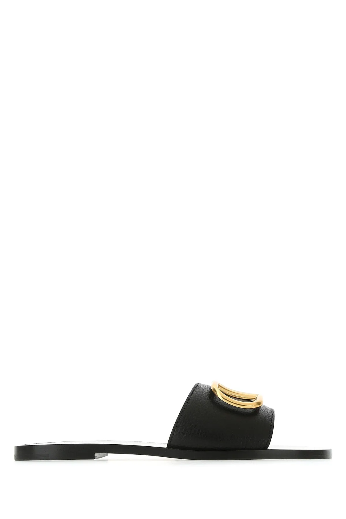 Valentino	VLogo Plaque Slip-On Sandals