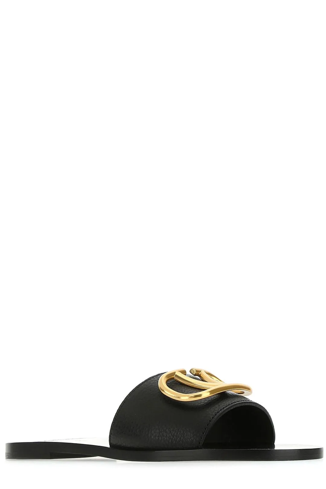 Valentino	VLogo Plaque Slip-On Sandals